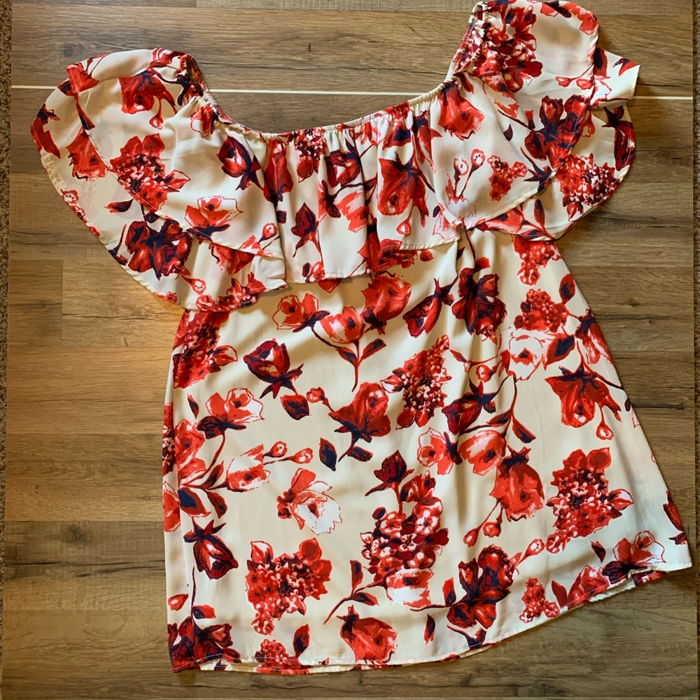 Off the shoulder floral dress